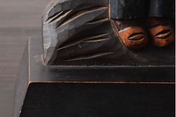 アンティーク雑貨　レトロ　味わい深い風合いの人形付きブックエンド2個セット