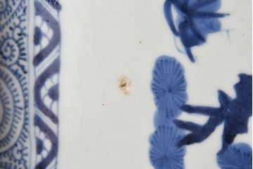 アンティーク雑貨　和製アンティーク　江戸期　古伊万里　大明成化年製　蛸唐草　変形大皿