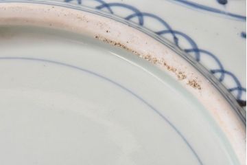 アンティーク雑貨　和製アンティーク　江戸期　古伊万里　大明成化年製　蛸唐草　変形大皿