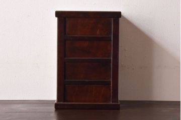 アンティーク雑貨　中古　北海道民芸家具　シックな色合いの屑箱(ごみ箱)(1)