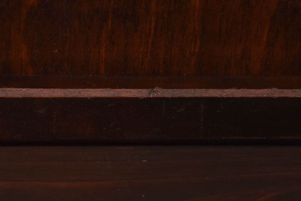 アンティーク雑貨　中古　北海道民芸家具　シックな色合いの屑箱(ごみ箱)(1)