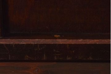 アンティーク雑貨　中古　北海道民芸家具　シックな色合いの屑箱(ごみ箱)(1)