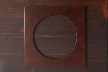 アンティーク雑貨　中古　北海道民芸家具　シックな色合いの屑箱(ごみ箱)(1)