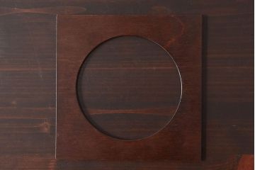 アンティーク雑貨　中古　北海道民芸家具　シックな色合いの屑箱(ごみ箱)(1)