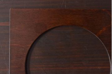 アンティーク雑貨　中古　北海道民芸家具　シックな色合いの屑箱(ごみ箱)(1)