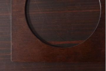 アンティーク雑貨　中古　北海道民芸家具　シックな色合いの屑箱(ごみ箱)(1)