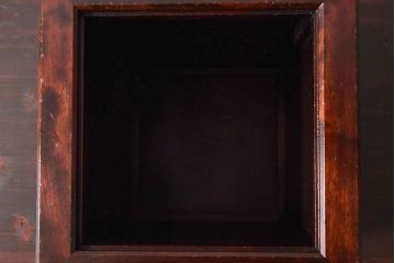 アンティーク雑貨　中古　北海道民芸家具　シックな色合いの屑箱(ごみ箱)(2)