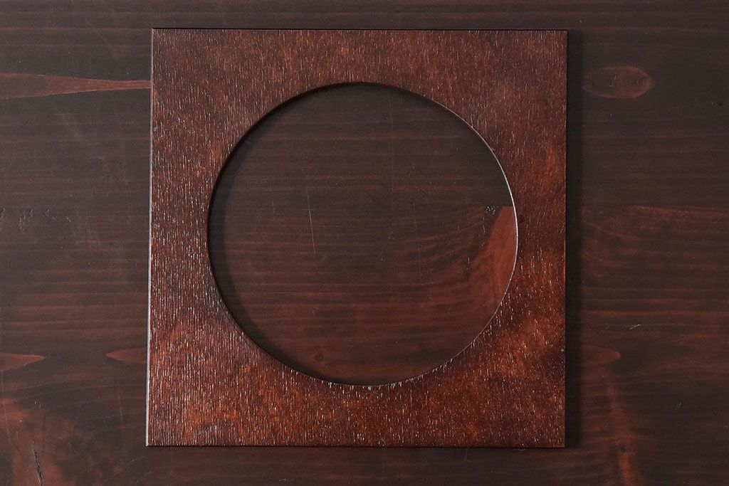 アンティーク雑貨　中古　北海道民芸家具　シックな色合いの屑箱(ごみ箱)(2)