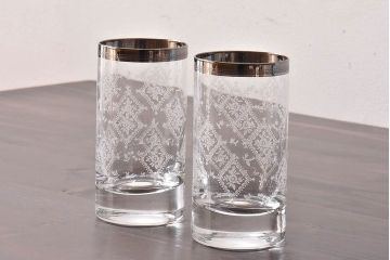 未使用品　ノリタケ(Noritake)　SCHOTT　ZWIESEL(ショット・ツヴィーゼル)　タンブラーペアセット(銀彩)(グラス、コップ)