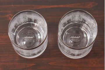 未使用品　ノリタケ(Noritake)　SCHOTT　ZWIESEL(ショット・ツヴィーゼル)　タンブラーペアセット(銀彩)(グラス、コップ)