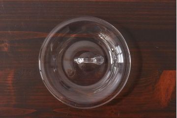 アンティーク雑貨　由水常雄　滑らかな色と質感が美しい　銀燿ガラス水指(埋木)