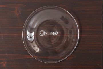 アンティーク雑貨　由水常雄　滑らかな色と質感が美しい　銀燿ガラス水指(埋木)