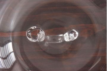 アンティーク雑貨　由水常雄　滑らかな色と質感が美しい　銀燿ガラス水指(埋木)