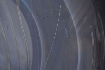 アンティーク雑貨　由水常雄　滑らかな色と質感が美しい　銀燿ガラス水指(埋木)