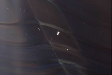 アンティーク雑貨　由水常雄　滑らかな色と質感が美しい　銀燿ガラス水指(埋木)