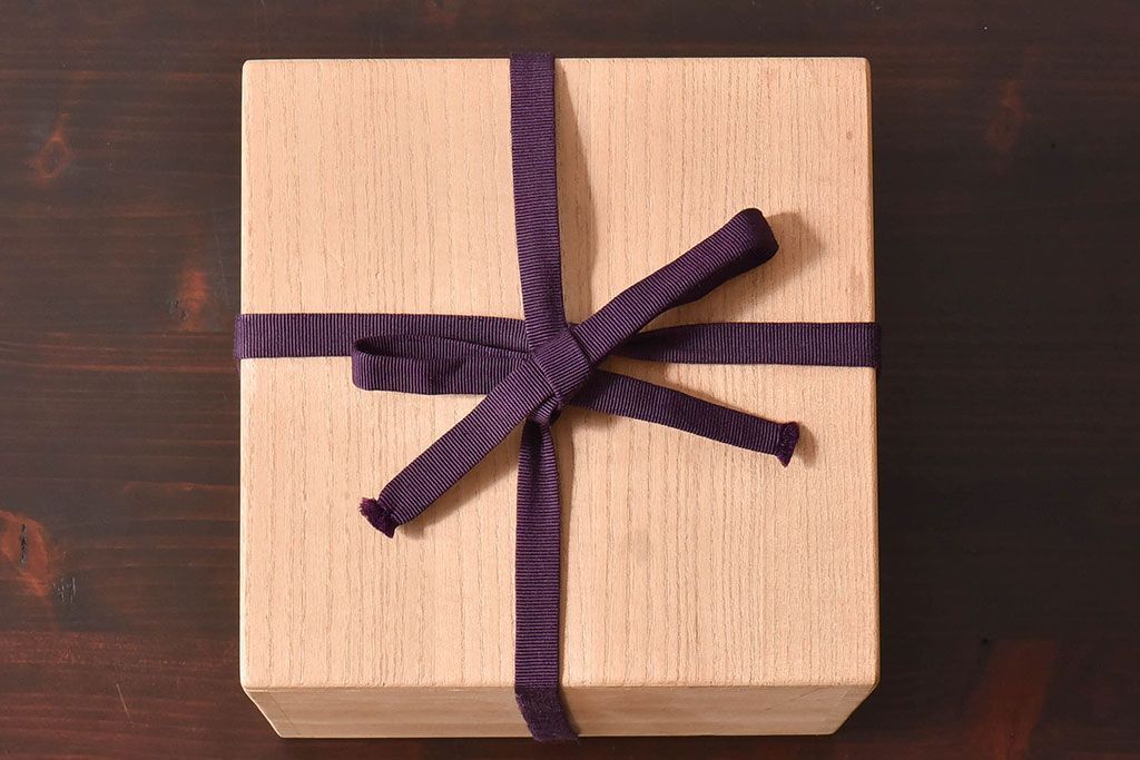 アンティーク雑貨　由水常雄　滑らかな色と質感が美しい　銀燿ガラス水指(埋木)