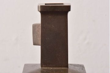 アンティーク雑貨　【H様ご成約済み・ご決済用】蓮田修吾郎　朧銀　一輪生　スタイリッシュなデザインの花瓶(文化勲章、受章)