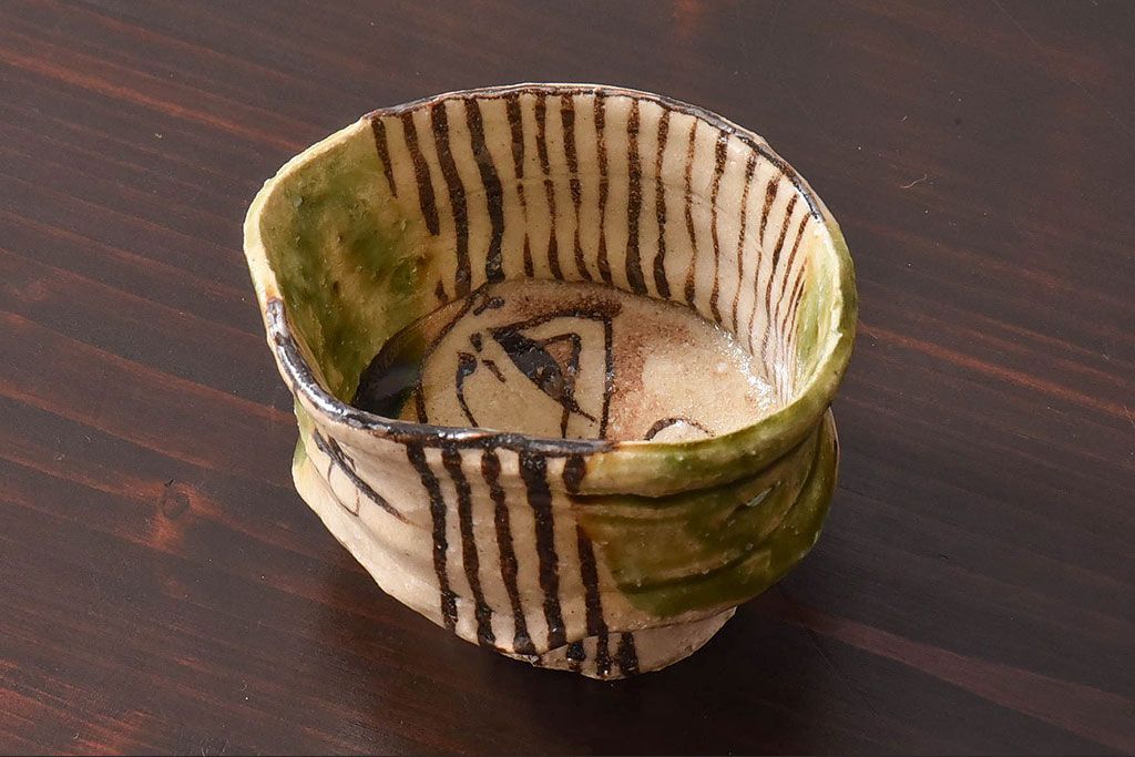 鈴木五郎 織部 ぐいのみ 鈴木五郎【鳴海織部ぐい呑み】買取実績｜日晃堂 買取実績