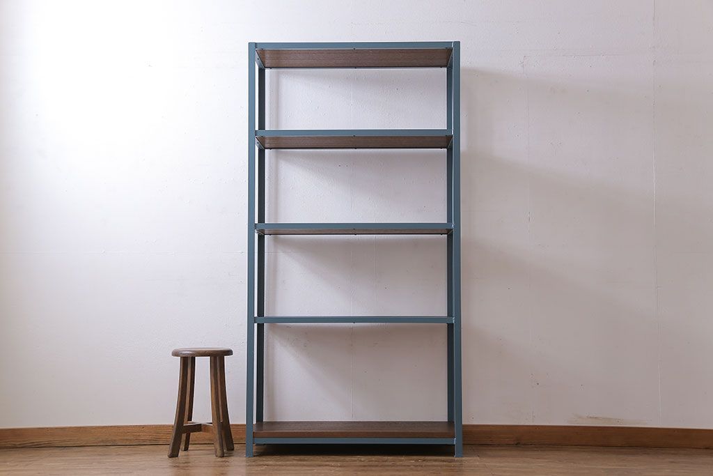 ラフジュオリジナル　落ち着いた色合いのアイアンラック(飾り棚、陳列棚)