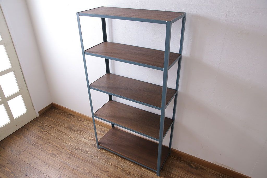 ラフジュオリジナル　落ち着いた色合いのアイアンラック(飾り棚、陳列棚)