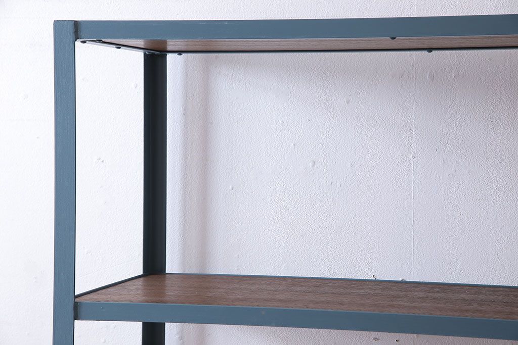 ラフジュオリジナル　落ち着いた色合いのアイアンラック(飾り棚、陳列棚)