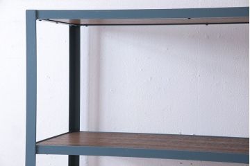 ラフジュオリジナル　落ち着いた色合いのアイアンラック(飾り棚、陳列棚)