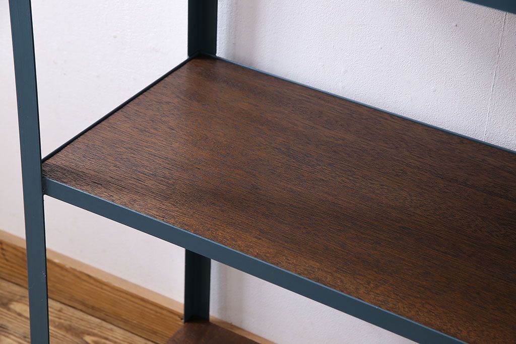 ラフジュオリジナル　落ち着いた色合いのアイアンラック(飾り棚、陳列棚)