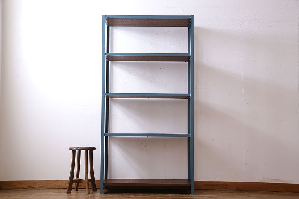 ラフジュオリジナル　落ち着いた色合いのアイアンラック(飾り棚、陳列棚)