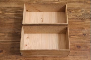 レトロ家具　和製アンティーク　レトロな雰囲気漂う薄型の本棚(戸棚、収納棚)