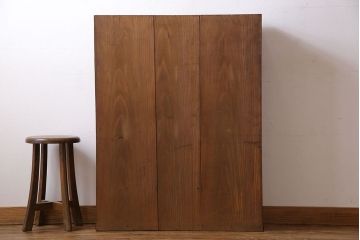 レトロ家具　和製アンティーク　レトロな雰囲気漂う薄型の本棚(戸棚、収納棚)