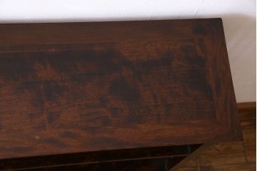 中古　松本民芸家具　深みのある色合いでシックな雰囲気漂う書棚(本棚、飾り棚)