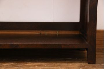 中古　松本民芸家具　深みのある色合いでシックな雰囲気漂う書棚(本棚、飾り棚)