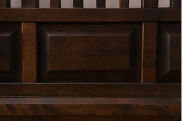 アンティーク雑貨　中古　北海道民芸家具　絶版品 シックな色合いのパーテーション(衝立て)(定価約13万円)