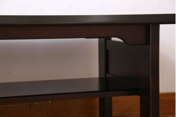 中古　北海道民芸家具　濃い色合いと滑らかな質感が魅力的なセンターテーブル(リビングテーブル)