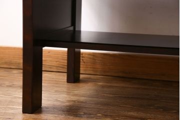 中古　北海道民芸家具　濃い色合いと滑らかな質感が魅力的なセンターテーブル(リビングテーブル)