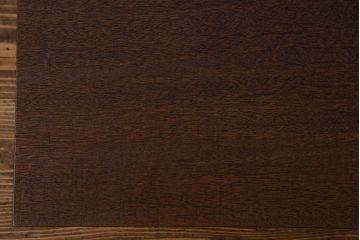 アンティーク家具　和製アンティーク　古い木の鉄脚ローテーブル(飾り台、テレビ台)(1)
