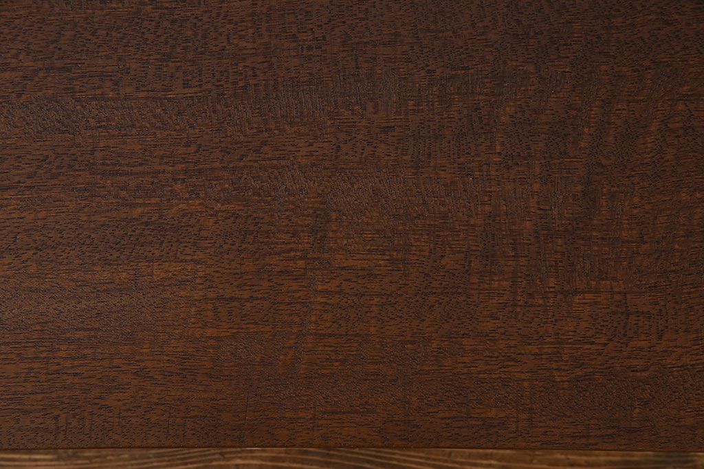 アンティーク家具　和製アンティーク　古い木の鉄脚ローテーブル(飾り台、テレビ台)(1)