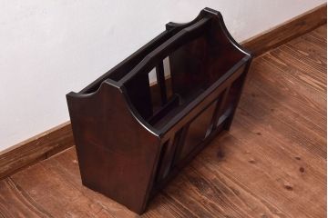 中古　北海道民芸家具　シックな雰囲気漂うマガジンラック