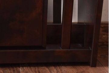 中古　北海道民芸家具　シックな雰囲気漂うマガジンラック