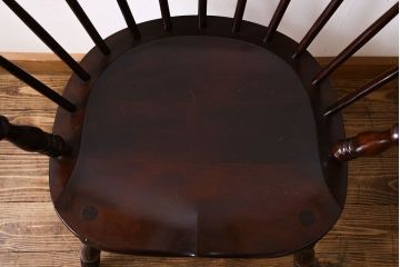 松本民芸家具　91型　和モダンなビンテージダイニングチェア(椅子、イス、キャプテンチェア)(1)