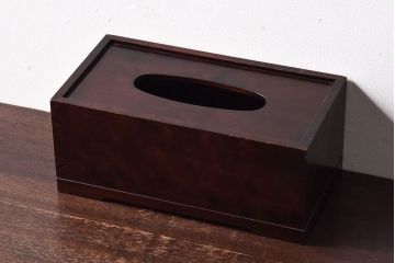 アンティーク雑貨　中古　北海道民芸家具　シックなティッシュケース(ティッシュボックス)(1)
