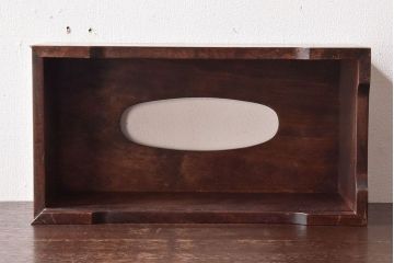アンティーク雑貨　中古　北海道民芸家具　シックなティッシュケース(ティッシュボックス)(1)