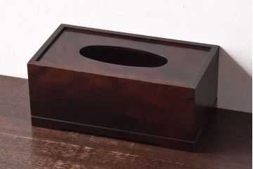アンティーク雑貨　中古　北海道民芸家具　シックなティッシュケース(ティッシュボックス)(2)