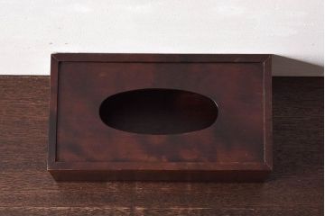 アンティーク雑貨　中古　北海道民芸家具　シックなティッシュケース(ティッシュボックス)(2)