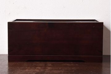 アンティーク雑貨　中古　北海道民芸家具　シックなティッシュケース(ティッシュボックス)(2)