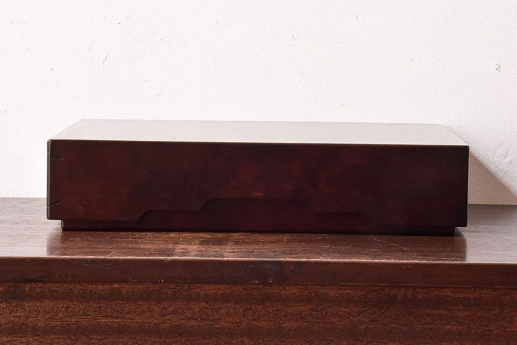 アンティーク雑貨　中古　北海道民芸家具　深みのある木の色合いが魅力的な書類箱(収納箱)