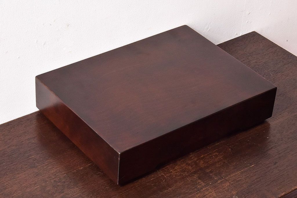 アンティーク雑貨　中古　北海道民芸家具　深みのある木の色合いが魅力的な書類箱(収納箱)