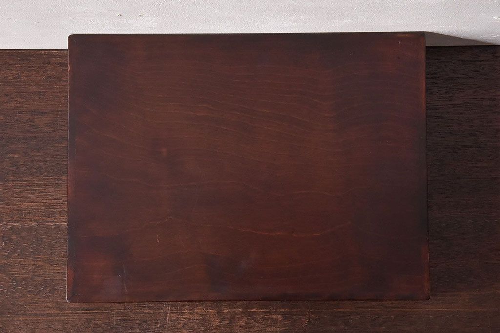 アンティーク雑貨　中古　北海道民芸家具　深みのある木の色合いが魅力的な書類箱(収納箱)