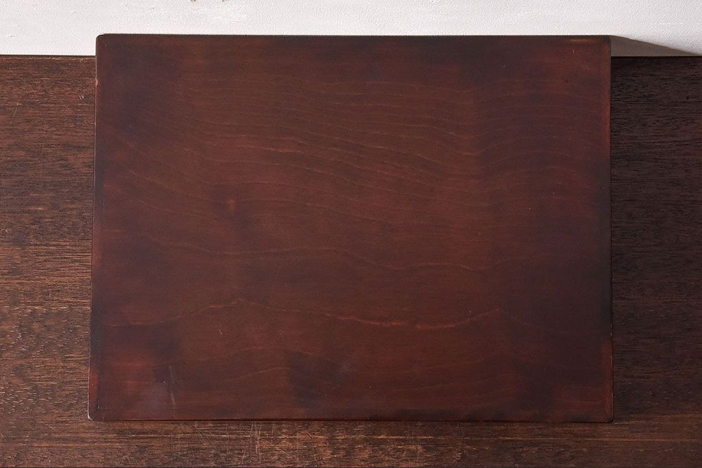 アンティーク雑貨　中古　北海道民芸家具　深みのある木の色合いが魅力的な書類箱(収納箱)