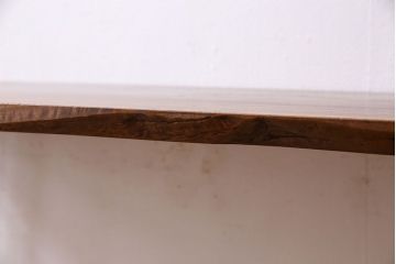 アンティーク家具　和製アンティーク　古い朴ノ木材の鉄脚ローテーブル(飾り台)